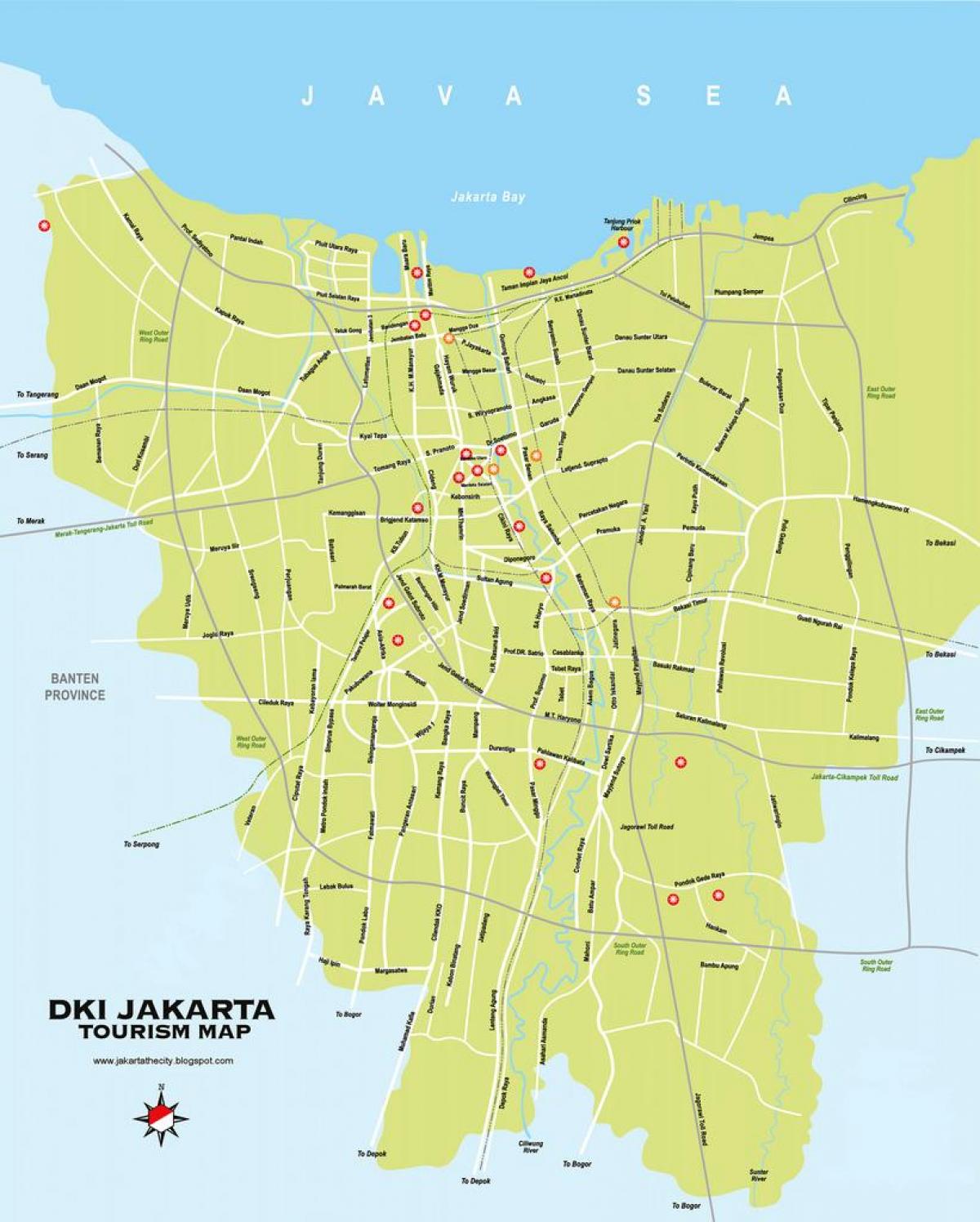 Karte von Jakarta harmoni