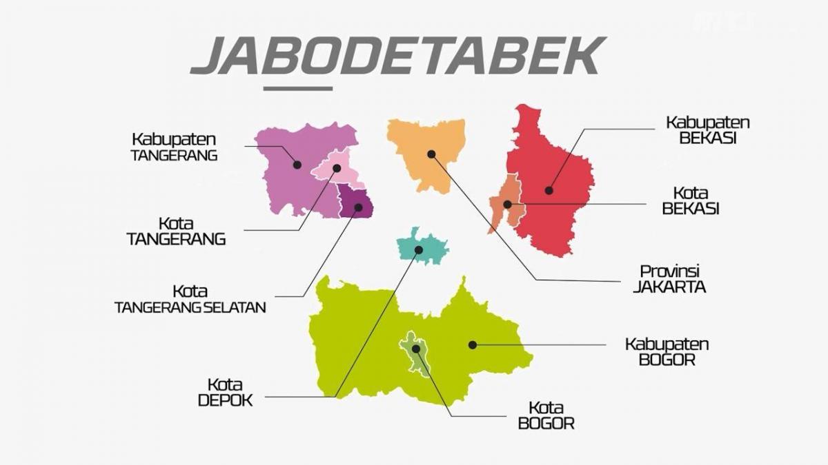 Karte von jabodetabek