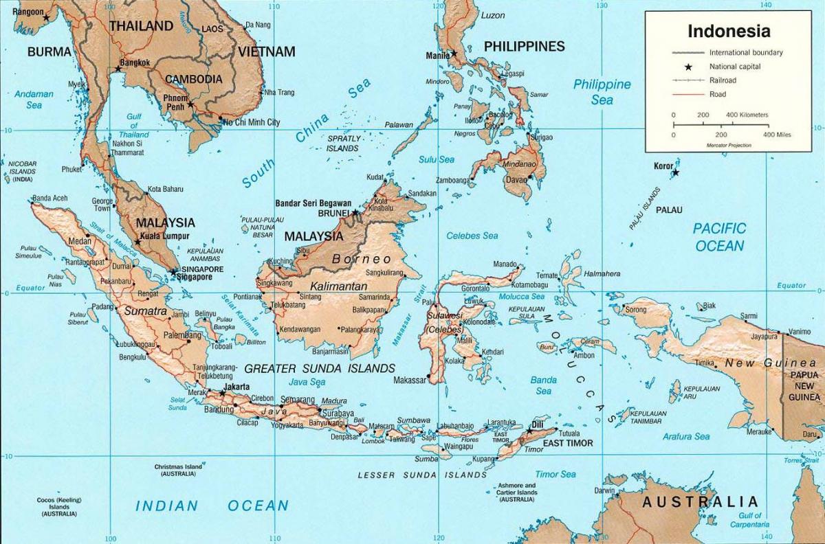 Jakarta auf der Karte