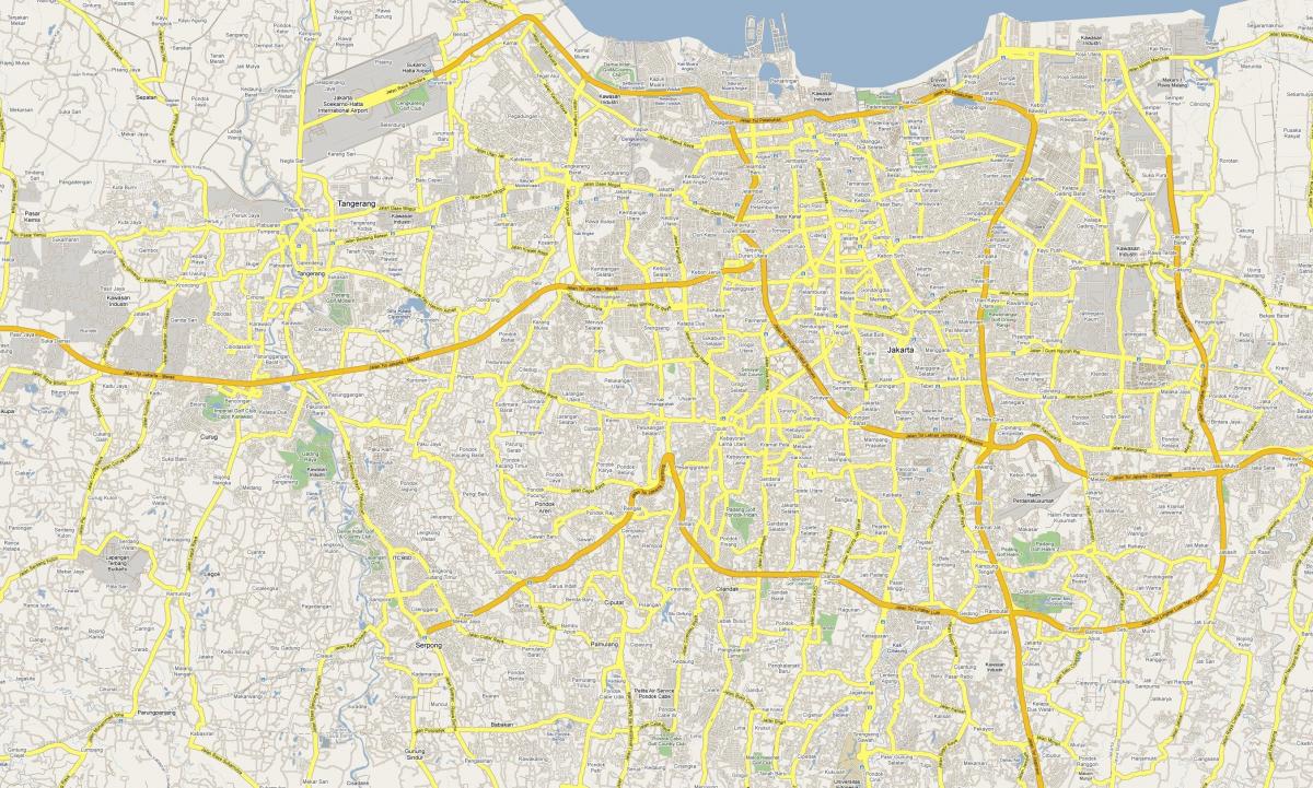 Karte von Jakarta Straße