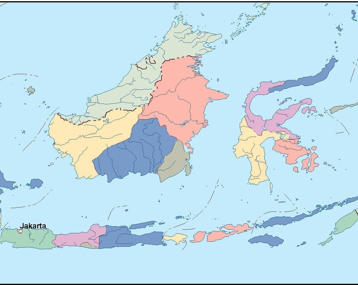 Karte von Jakarta-Karte-Vektor