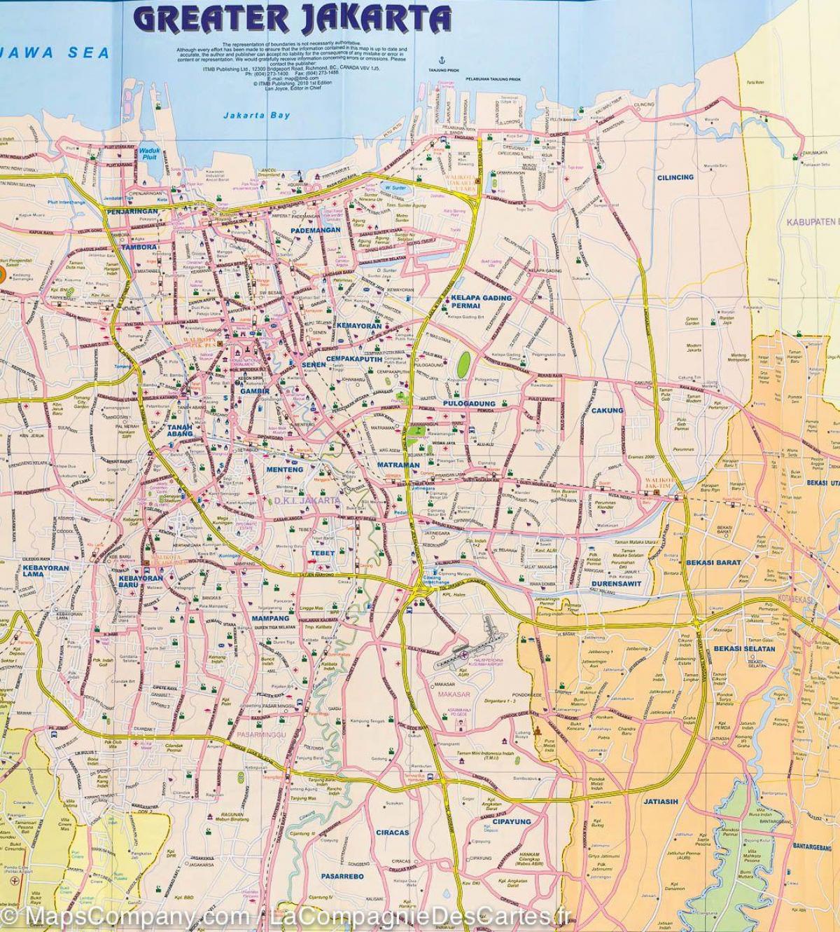  Jakarta  street map Karte  von Jakarta  street Java  