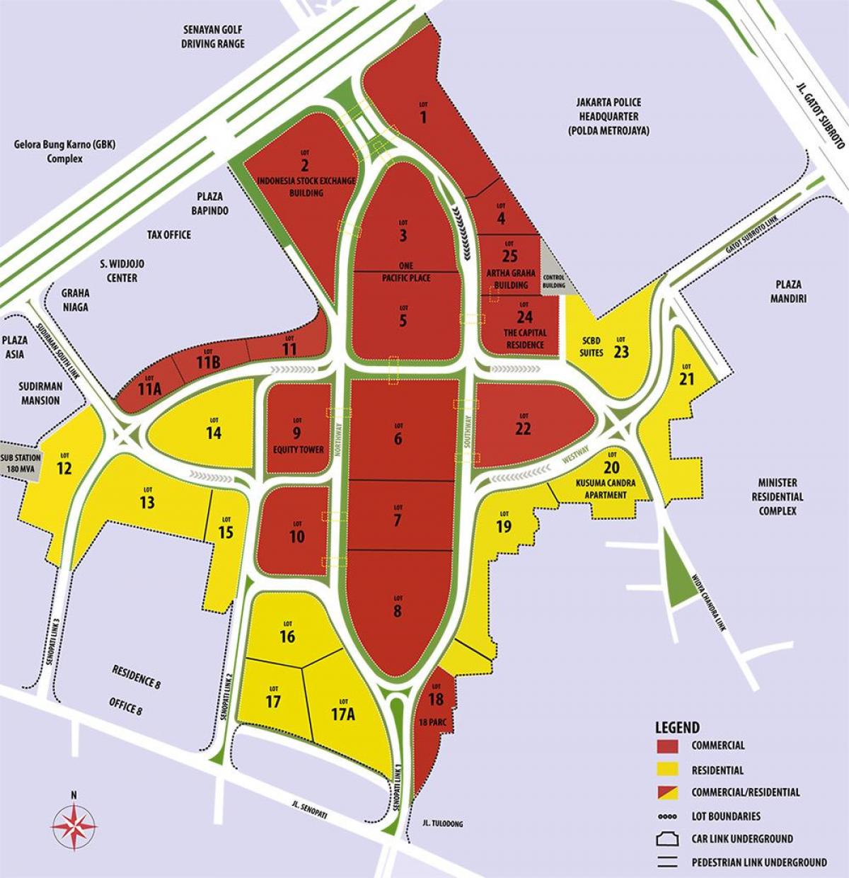 Karte von scbd Jakarta