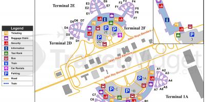Soekarno hatta Flughafen-terminal-Karte