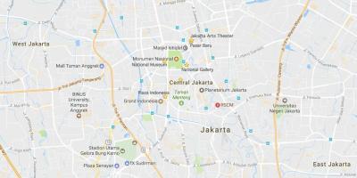 Karte von Jakarta Einkaufszentren