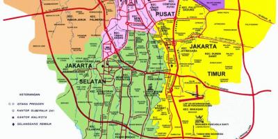 Karte von Jakarta Sehenswürdigkeiten
