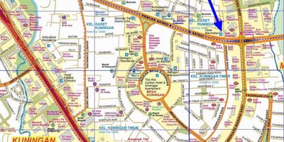 Karte von south Jakarta